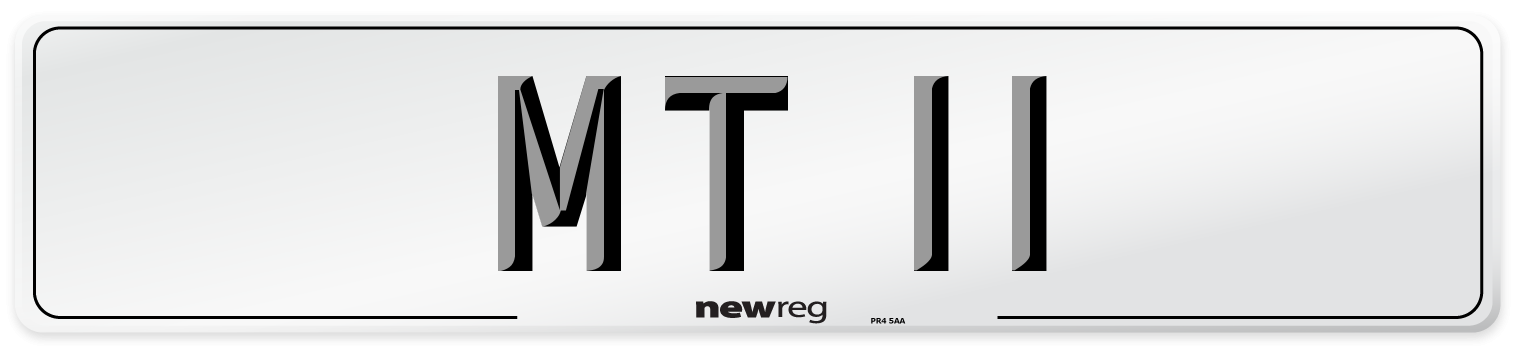 MT 11 Number Plate from New Reg